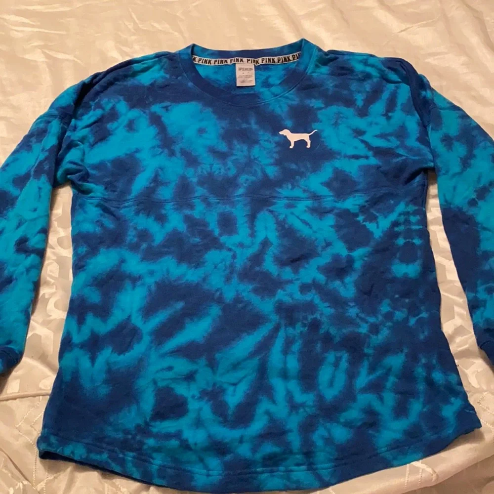 Victoria secret PINK pull-over navy/turquoise - Picture 1 of 2